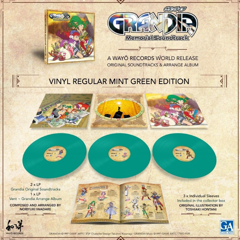 Vinyle Grandia Memorial Soundtrack WAYO RECORDS V005 3LP New