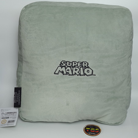Sanei Super Mario: Thwomp/Dossun Plush Cushion Japan New Peluche Coussin