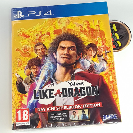 Yakuza Like A Dragon Day Ichi Steelbook Edition PS4 FR FactorySealed Game NEW SEGA Action Aventure