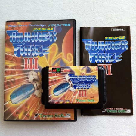 Thunder Force III Sega Megadrive Japan Ver. Shmup Shooting Tecno Soft Thunderforce 3 Mega Drive 1990