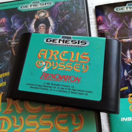 ARCUS ODYSSEY AVEC NOTICE EN FRANCAIS SEGA MEGADRIVE GENESIS VER. RPG RENOVATION MEGA DRIVE 1991 (DV-LN1)
