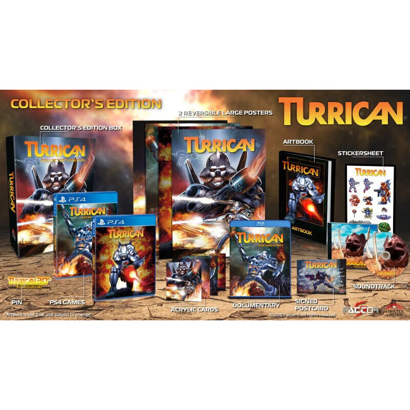 TURRICAN Vol.I&II Collector's Edition +Card PS4 New Strictly Limited (FR-EN-ES-IT-DE)