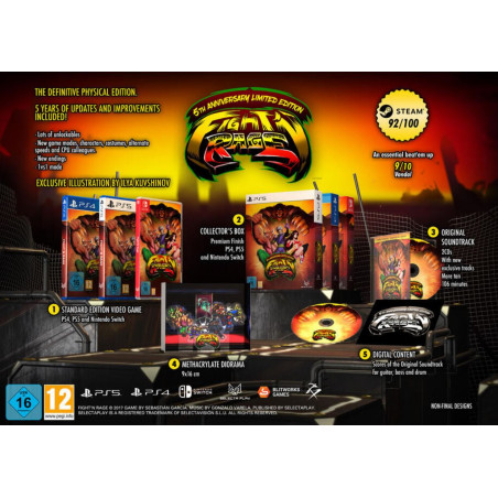 Fight'N Rage 5th Anniversary Limited Edition PS5 EU Game In EN-JP-CH-ES NEW Beat'em Up