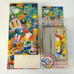 Super Bomberman 5 Gold Cartidge Super Famicom Japan Hudson Soft Very Rare