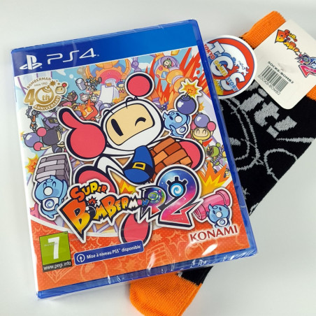 SUPER BOMBERMAN R 2 +Socks PS4 FR Game in Multi-Language New Konami Action Party