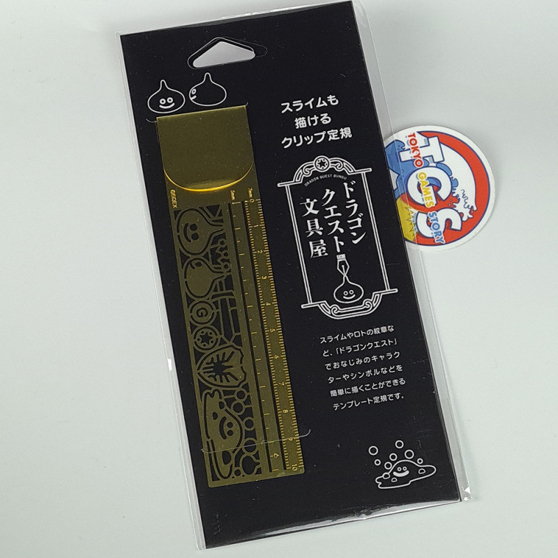 Dragon Quest Stationery Store Draw A Slime With Clip Ruler/Règle Japan New Square Enix