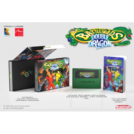 BATTLETOADS & DOUBLE DRAGON CARTRIDGE LIMITED EDITION SNES Super Nintendo PAL New