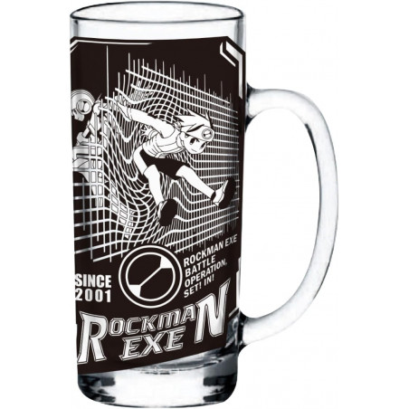 Rockman Battle Network -Glass Jug Verre Chope- MegaMan & Netto Capcom Japan New