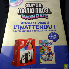 PLV Super Mario Bros Wonder Nintendo Switch Double Panneau Publicitaire 160x60cm