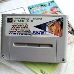 World Heroes Super Famicom Japan Ver. Fighting Sunsoft SNK ADK 1993 (Nintendo SFC) SHVC-WZ