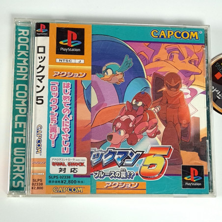 Rockman 5 +SpinCard PS1 Japan Game Playstation 1 Capcom Megaman Platform Action