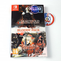 SKAUTFOLD: BLOODY PACK Deluxe Edition Switch Red Art Games New (Multi-Language/Physical) Dark Souls Like  + 2 Keychains